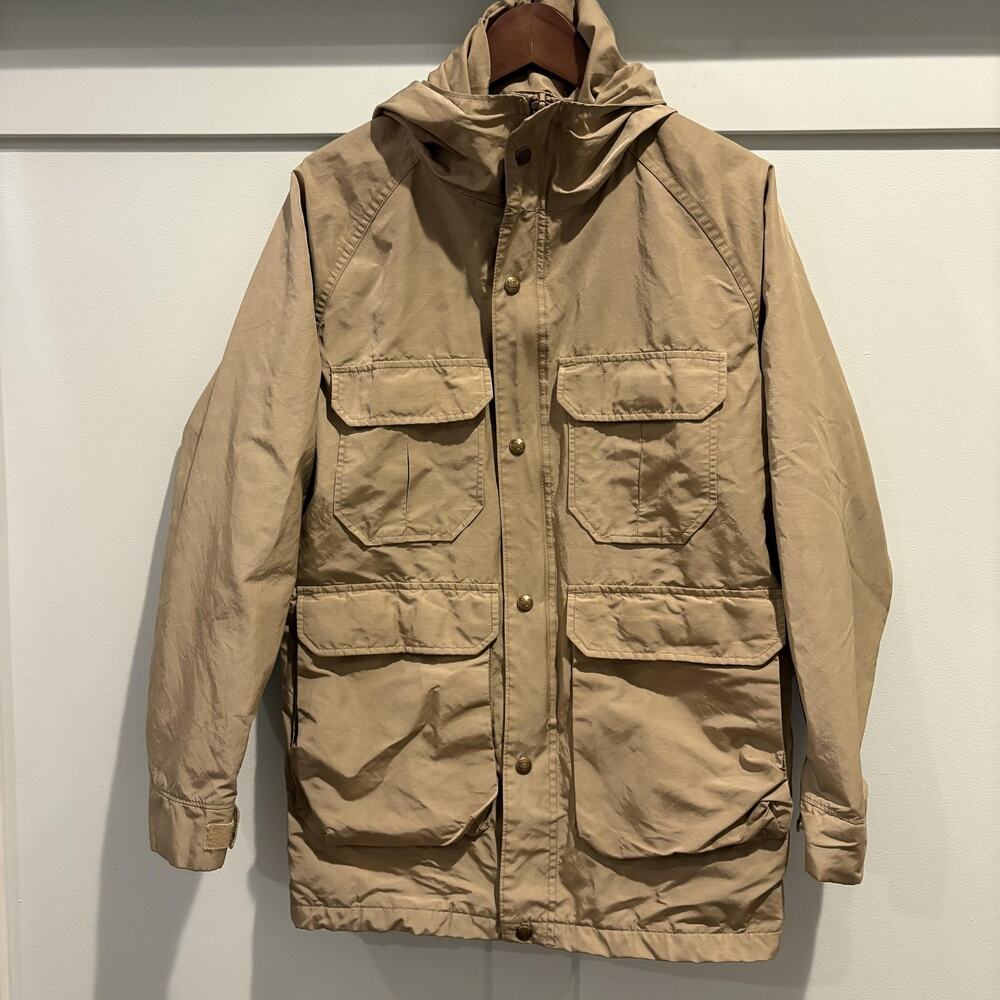 Vintage Woolrich Jacket Mens Small Hooded Parka 4 Pocket Made USA Outdoor 90s